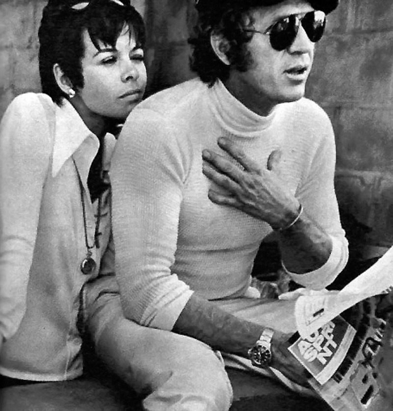 Steve McQueen with wife Neile Adams Le Mans