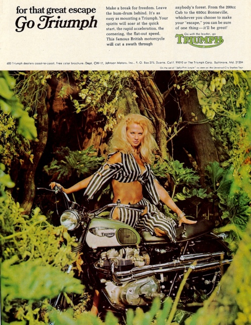 Vintage Triumph motorcycle ad