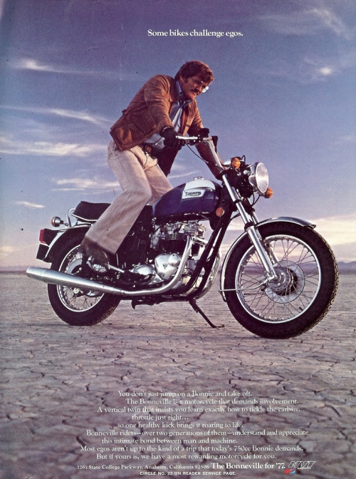 Vintage Triumph Motorcycle ad