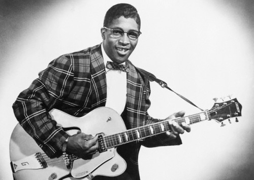 Bo Diddley on a Gretsch guitar --late 1950s.
