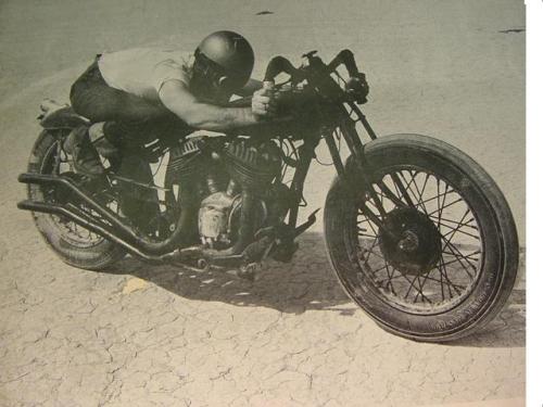 Mad Max Bubeck on his famous & record setting Indian "Chout".
